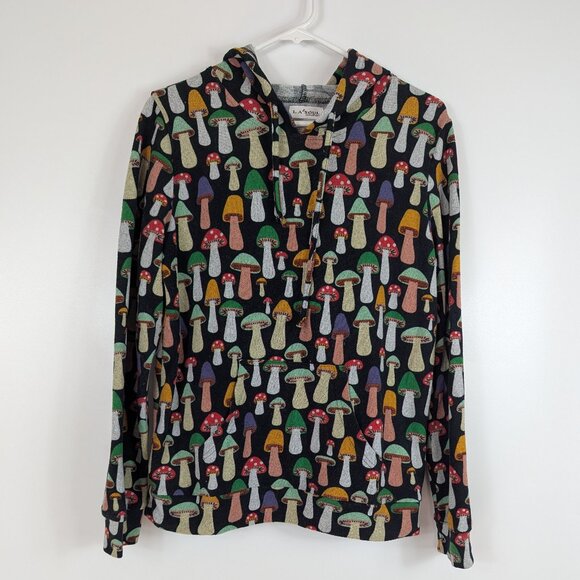 LA Soul Magical Mushrooms Hooded Pullover Sweater Kangaroo Pocket Hoodie Small - Picture 1 of 6